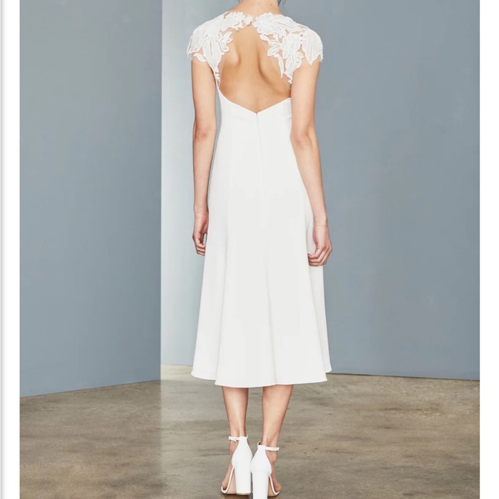 Amsale Crepe Midi Dress